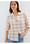 Red Checkered Ecru Shirt Oversize / Wide Cut 1211543-83711
