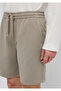 Elastic Waist Beige Shorts 0410333-70352 - 6