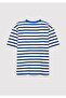 Sticker Printed Striped T-Shirt Maza - 3