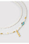 Beaded White Necklace Set 1914028-23248 - 3