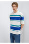 Block Striped Ecru T-Shirt Oversize / Wide Cut 0613331-70057 - 2
