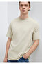 Beige Basic T-Shirt Loose Fit / Comfortable Loose Cut 0611924-70322