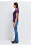 Crew Neck Purple Basic T-Shirt Regular Fit / Normal Cut 1614177-70666 - 5