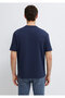 Navy Blue Basic T-Shirt with Pockets Loose Fit / Comfortable Cut 0613339-86623 - 5