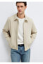 Elastic Waist Beige Jacket Regular Fit / Normal Cut 0110951-70144 - 2