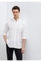 Black White Linen Shirt Regular Fit / Normal Cut 0211909-620 - 2