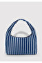 Striped Denim Shoulder Bag 1913791-32177 - 4