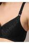 حمالة صدر مبطنة بالكامل بتصميم دانتيل - 38B - BLACK - 4