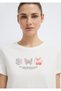 Kelebek Printed Ecru T-Shirt Semi Slim Fit / Semi Slim Fit 1613744-80194 - 6