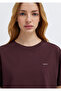 Logo Printed Claret Red T-Shirt Crop / Short Cut 1613984-70223 - 6