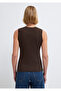 Buttoned Brown Undershirt Slim Fit / Narrow Cut 1614062-88067 - 5