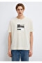 Printed Beige T-Shirt Loose Fit / Relaxed Comfortable Cut 0613630-70134 - 3