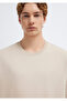 Beige Basic T-Shirt Loose Fit / Comfortable Fit 066249-70004 - 6