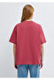 Logo Printed Pink T-Shirt Loose Fit / Comfortable Fit 1613884-70398 - 5