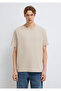 Beige Basic T-Shirt Loose Fit / Comfortable Fit 066249-70004 - 3
