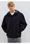Hooded Black Jacket Loose Fit / Relaxed Fit 0110818-900
