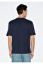 Navy Blue Basic T-Shirt Loose Fit / Comfortable Cut 0613168-83699 - 4