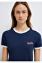 Logo Printed Navy Blue T-Shirt Regular Fit / Normal Cut 1613864-82318 - 8