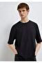 Embroidered Black T-Shirt Relaxed Fit / Comfortable Cut 0613130-900 - 2