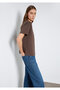 Brown Basic Interlock T-Shirt Loose Fit / Relaxed Fit 1613820-71603 - 3