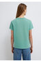 Printed Green T-Shirt Regular Fit / Normal Cut 1612232-71480 - 6