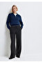 Drawstring Waist Striped Anthracite Trousers 1011153-91492 - 2