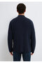 Half-Zip Navy Blue Sweater Regular Fit / Normal Cut 0710395-83699 - 6
