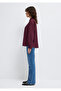 Striped Burgundy Shirt Oversized / Wide Cut 1210878-70434 - 4