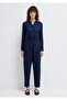 Navy Blue Pleated Trousers 1011147-82318 - 3