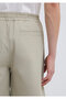 Elastic Waist Beige Shorts 0410315-70154 - 7