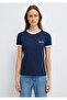 Logo Printed Navy Blue T-Shirt Regular Fit / Normal Cut 1613864-82318 - 5