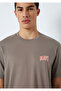 Logo Printed Brown T-Shirt Regular Fit / Standard Cut 0611714-87875 - 6