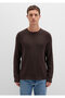 Crew Neck Brown Sweater Regular Fit / Regular Cut 0710307-70219 - 4