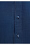 Navy Blue Muslin Shirt Regular Fit / Normal Cut 0211518-80872 - 8