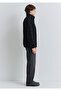 Half Zipper Checkered Black Sweatshirt 0211777-91298 - 5