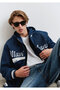 Jeans Printed Navy Blue College Jacket 0110624-89353