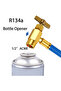 R134A A/C Refrigerant Gas Charging Hose with Pressure Gauges Car Air Conditioner Refrigeration Rubb - 4