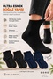 Original Men's 4-Pair Premium Bamboo Soft Textured Ultra Flexible Throat Structure Breathable Reinforced Heel Durable Toe 4-Season Suitable for Daily Use Half-Toe Socks Set |   4 Colors 40-45 Size - 3