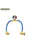 R134A A/C Refrigerant Gas Charging Hose with Pressure Gauges Car Air Conditioner Refrigeration Rubb - 2