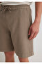 Linen Blend Brown Shorts 0410273-70321 - 6