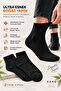 Original Men's 2 Pairs Premium Bamboo Soft Textured Ultra Flexible Throat Structure Breathable Reinforced Heel Durable Toe 4-Season Suitable for Daily Use Half-Toe Socks |   Size 40-45 - 2 Pairs Black - 3