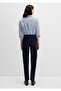 Cindy Navy Blue Velvet Pants 100277 -82993 - 4