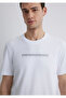 Black Printed White T-Shirt Regular Fit 0612647-620 - 5