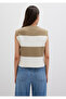Block Striped Sleeveless Sweater Regular Fit / Regular Cut 1710695-90640 - 5
