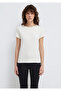 (Tencel) ™ ) Modal Blended White Basic T-Shirt Slim Fit / Narrow Cut 1612904-80194 - 4