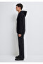 Black Basic Sweatshirt with Hood and Zipper 0S10423-900 - 4