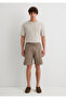 Linen Blend Brown Shorts 0410273-70321 - 4