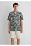 Printed Gray Shirt Regular Fit / Regular Cut 0211489-89886 - 5
