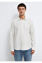 Khaki Striped Ecru Shirt Regular Fit / Regular Cut 0211384-80692 - 4