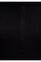 Half Zippered Stand Collar Black Sweater Fitted / Fitted Cut 1710519 -900 - 6